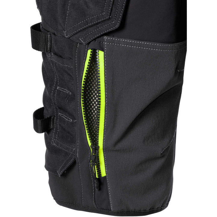 Fristads Craftsman Cordura Holster Pocket Ripstop 4-Way-Stretch Panel Shorts - 2567 STP Black Detail1#colour_black