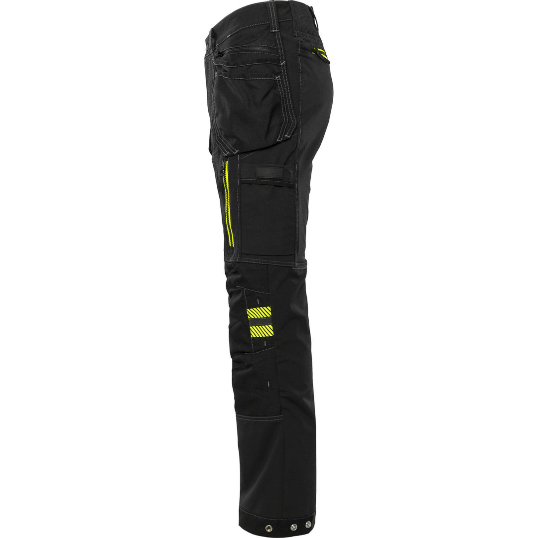 Fristads Craftsman Cordura Holster Pocket Ripstop 4-Way-Stretch Panel Trousers - 2566 STP Black Back2#colour_black