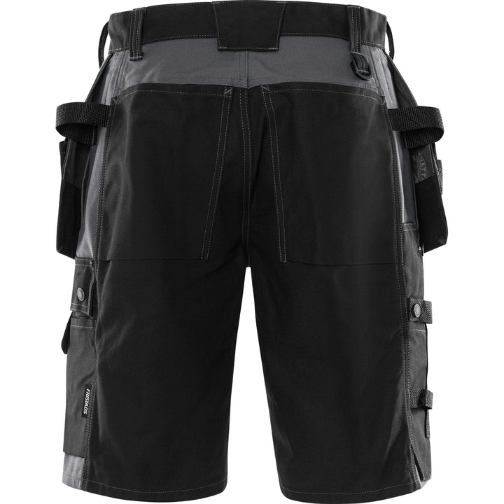 Fristads Craftsman Cordura-Reinforced Holster Pocket Shorts - 201 FAS Black Back1#colour_black