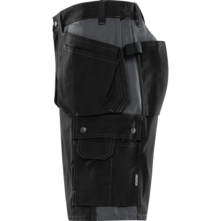Fristads Craftsman Cordura-Reinforced Holster Pocket Shorts - 201 FAS Black Back2#colour_black