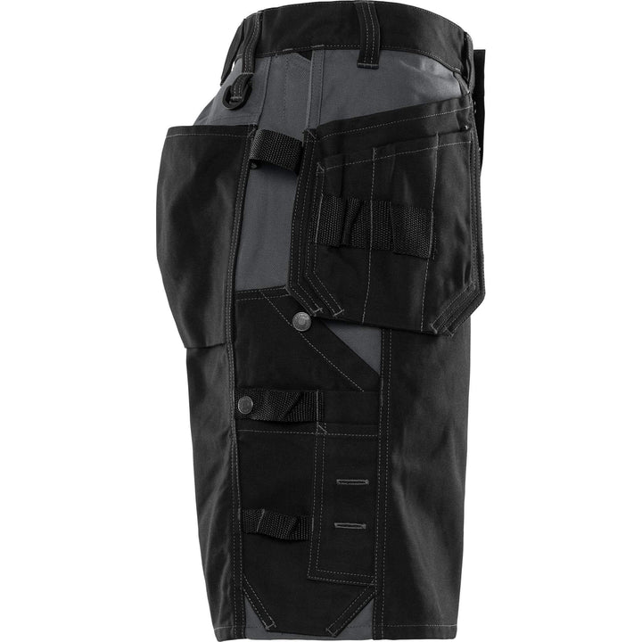 Fristads Craftsman Cordura-Reinforced Holster Pocket Shorts - 201 FAS Black Back3#colour_black