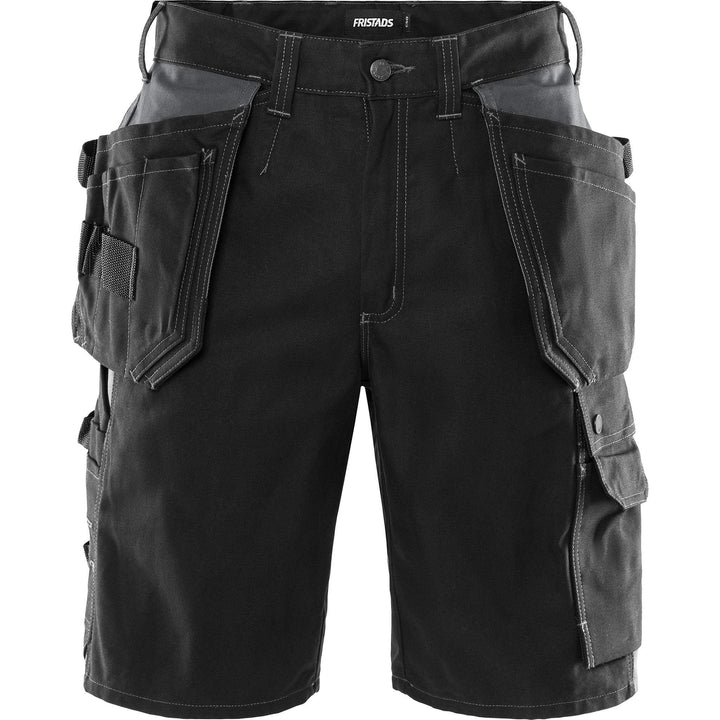 Fristads Craftsman Cordura-Reinforced Holster Pocket Shorts - 201 FAS Black Front1#colour_black