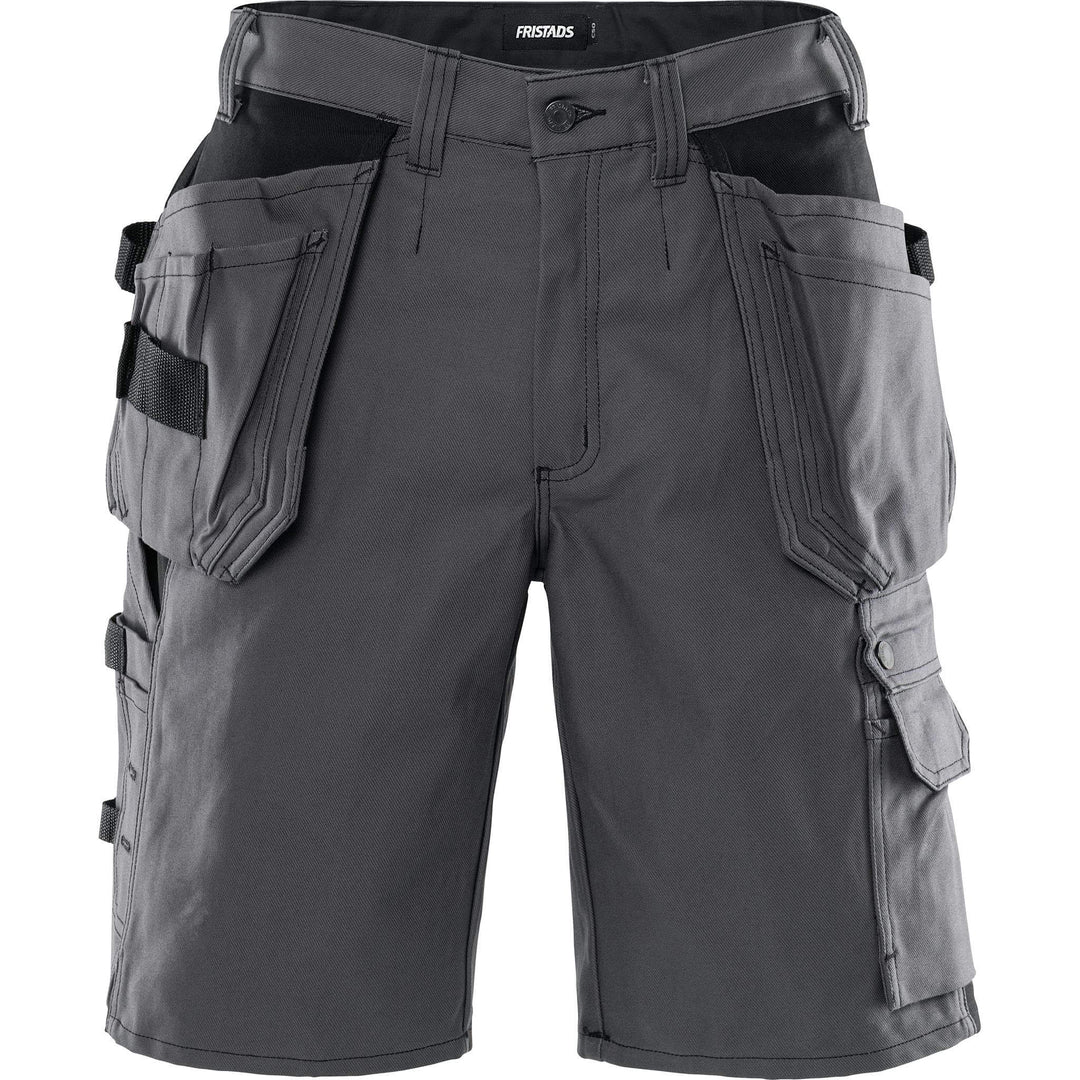 Fristads Craftsman Cordura-Reinforced Holster Pocket Shorts - 201 FAS Dark Grey Front1#colour_dark-grey