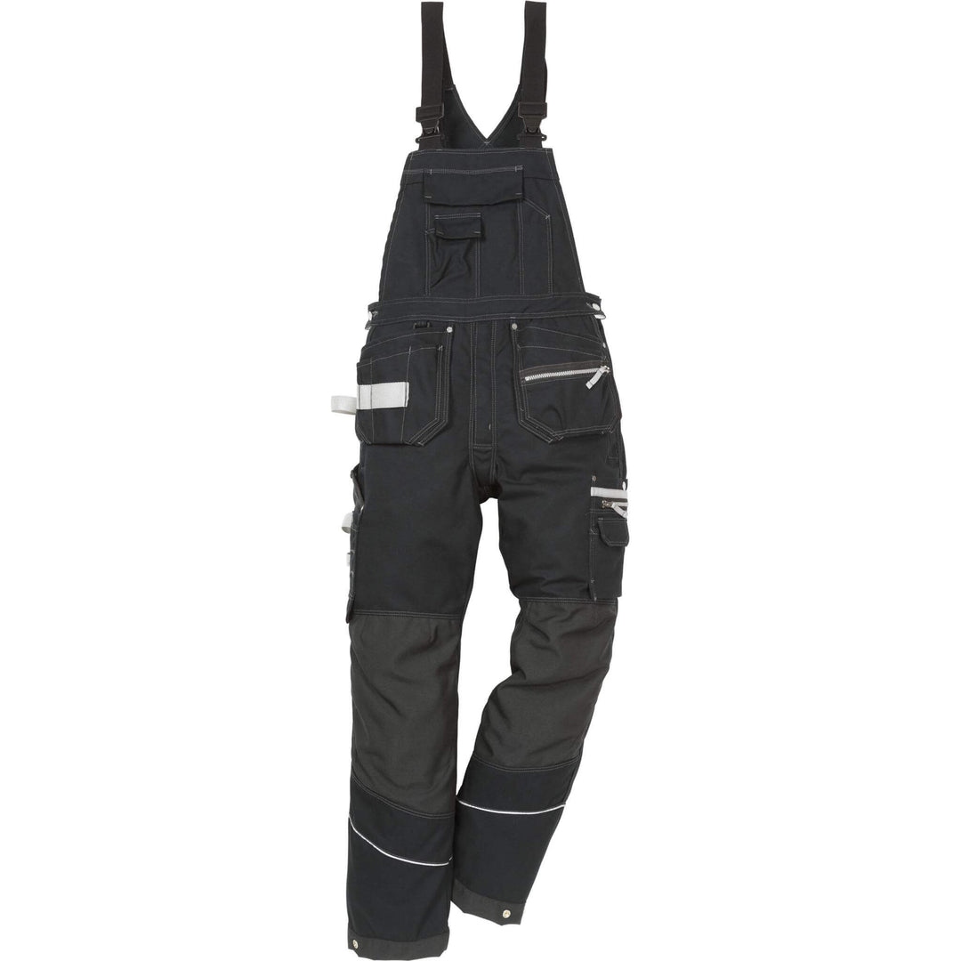 Fristads Craftsman Holster Pocket Bib and Brace - 1122 CYD Black Front1#colour_black