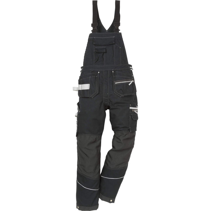 Fristads Craftsman Holster Pocket Bib and Brace - 1122 CYD Black Front1#colour_black