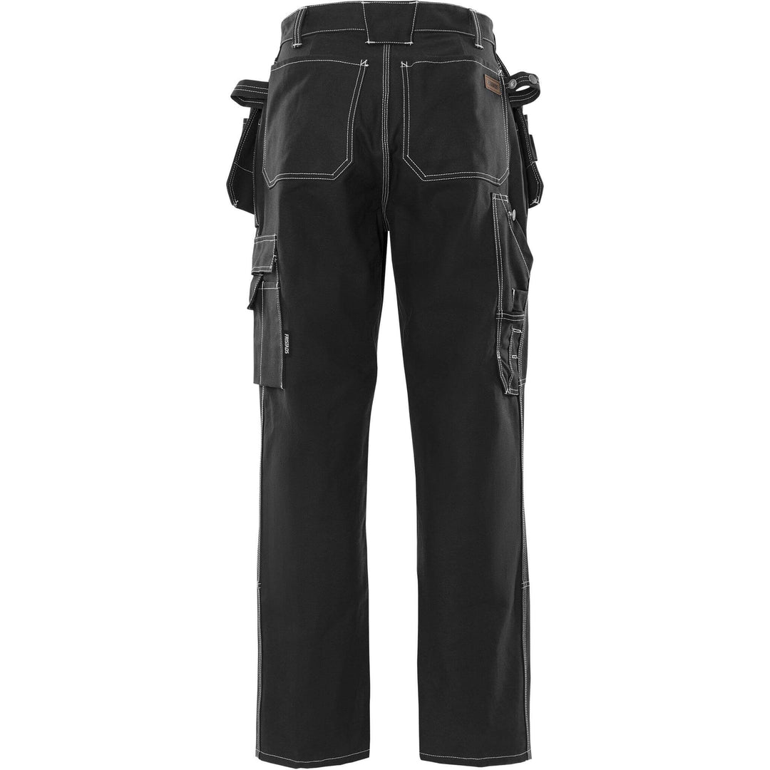 Fristads Craftsman Holster Pocket Knee Pad Trousers - 255K FAS Black Back1#colour_black