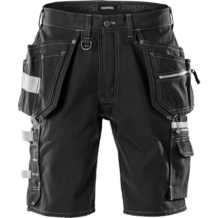Fristads Craftsman Holster Pocket Shorts - 2102 CYD Black Front1#colour_black