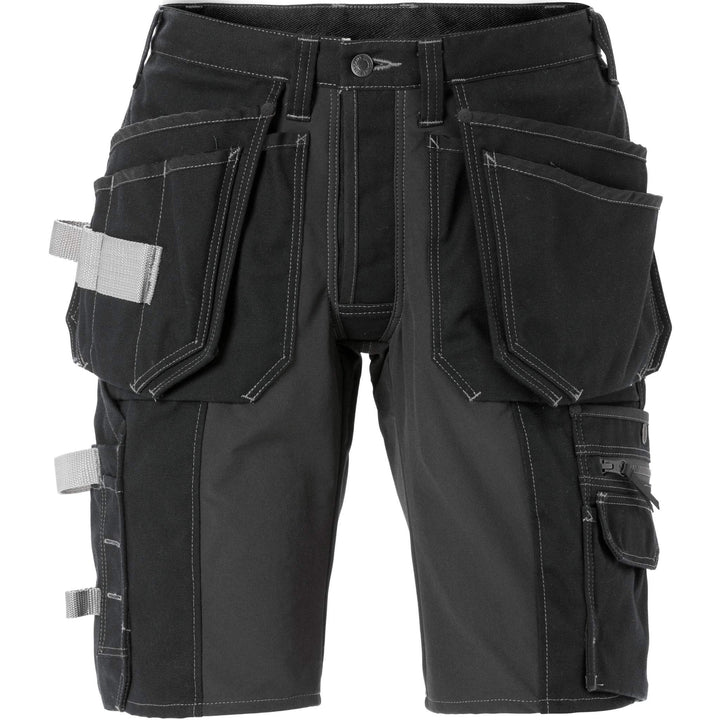 Fristads Craftsman Holster Pocket Stretch Shorts - 2532 CYD Black Front1#colour_black