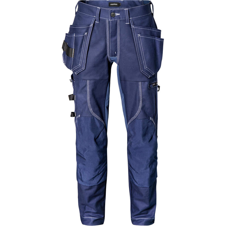 Fristads Craftsman Holster Pocket Stretch Trousers - 2604 FASG Dark Blue Front1#colour_dark-blue