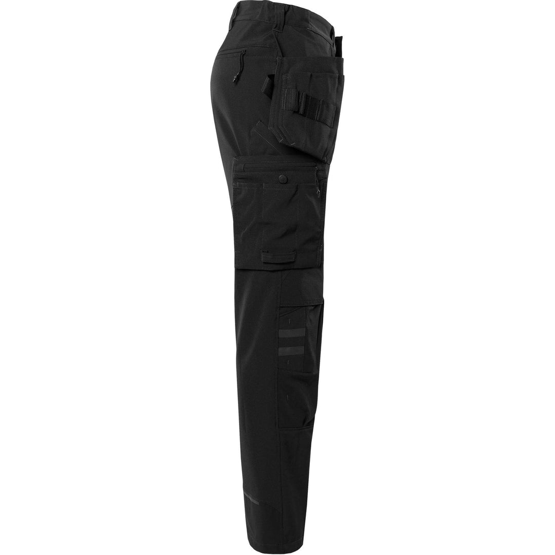 Fristads Craftsman Lightweight Durable 4-Way-Stretch holster Pocket Trousers - 2596 LWS Black Back3#colour_black