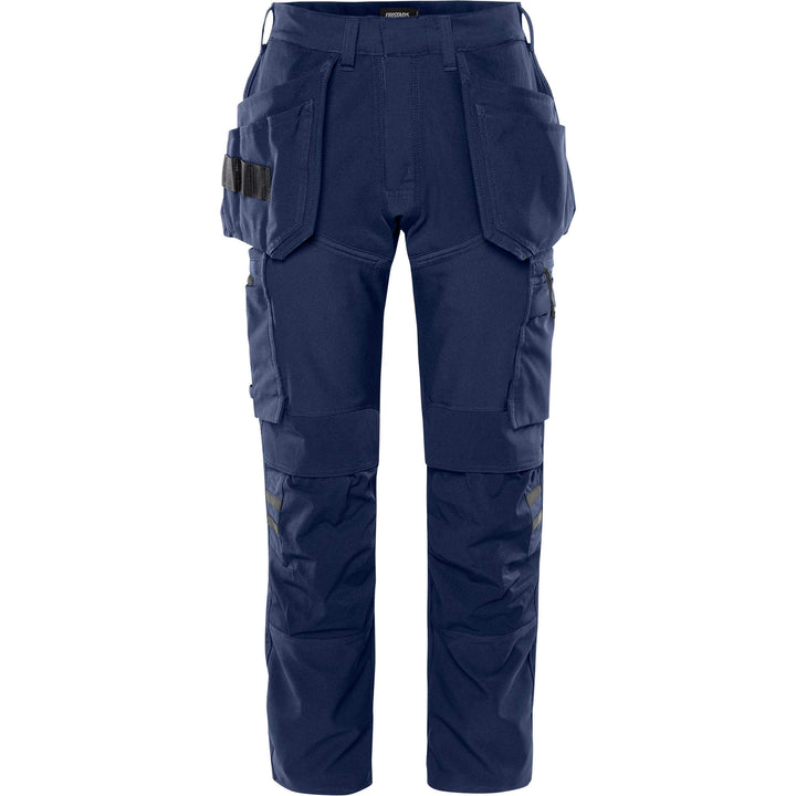 Fristads Craftsman Lightweight Durable 4-Way-Stretch holster Pocket Trousers - 2596 LWS Navy Front1#colour_navy