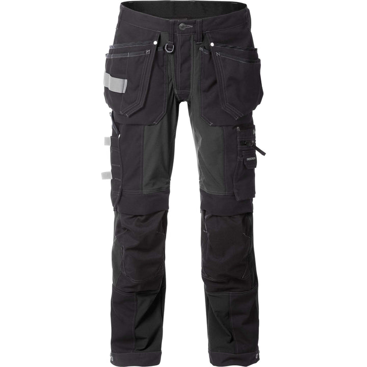 Fristads Craftsman Stretch Trousers - 2530 CYD Black Front1#colour_black