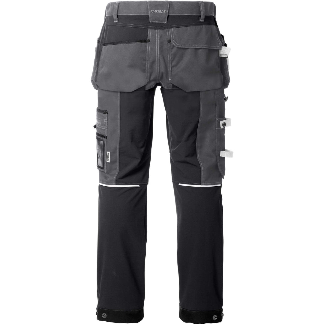 Fristads Craftsman Stretch Trousers - 2530 CYD Grey/Black Back1#colour_grey-black