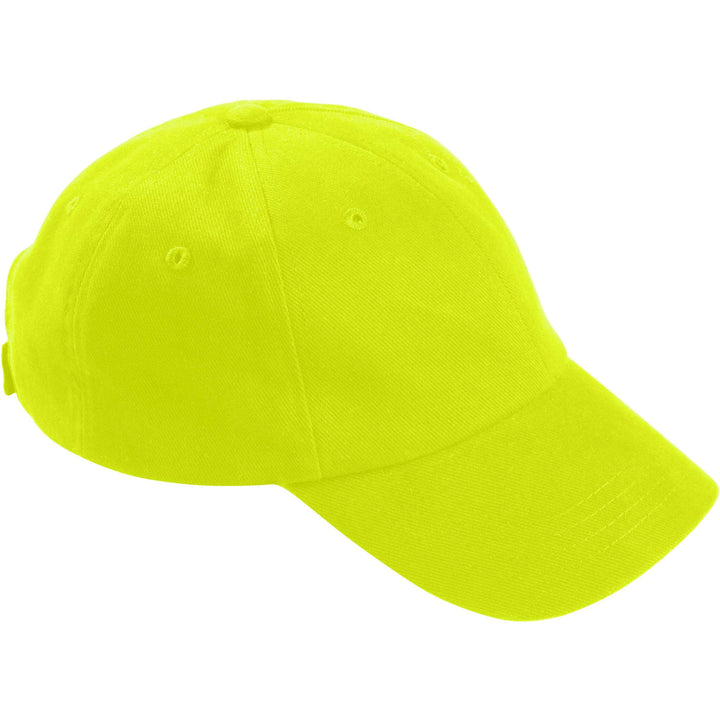 Fristads Curved Peak Cap - 9107 GPLU Hi-Vis Yellow Front1#colour_hi-vis-yellow