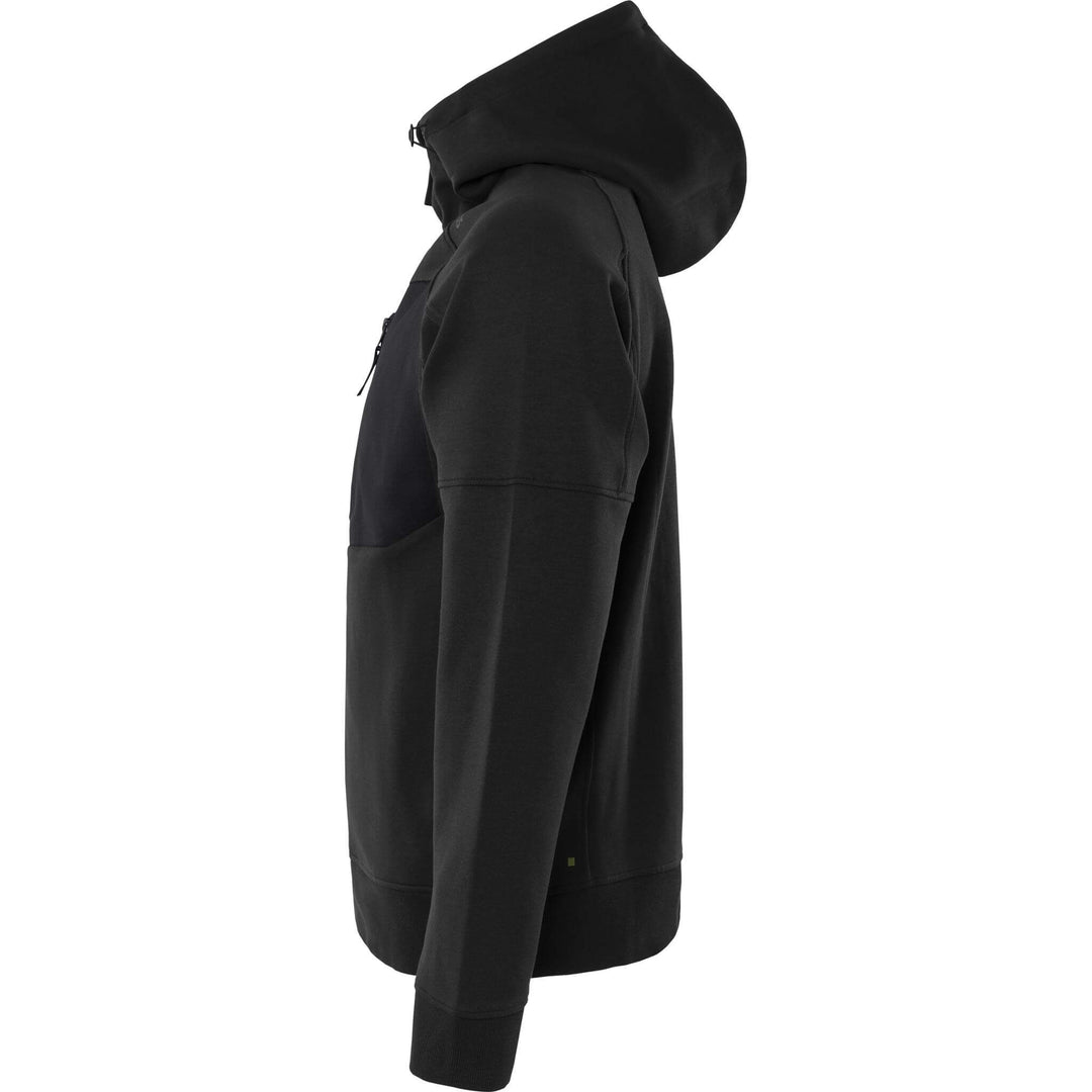 Fristads Double Face Fabric Hooded Sweatshirt Jacket - 7831 GKI Black Back2#colour_black