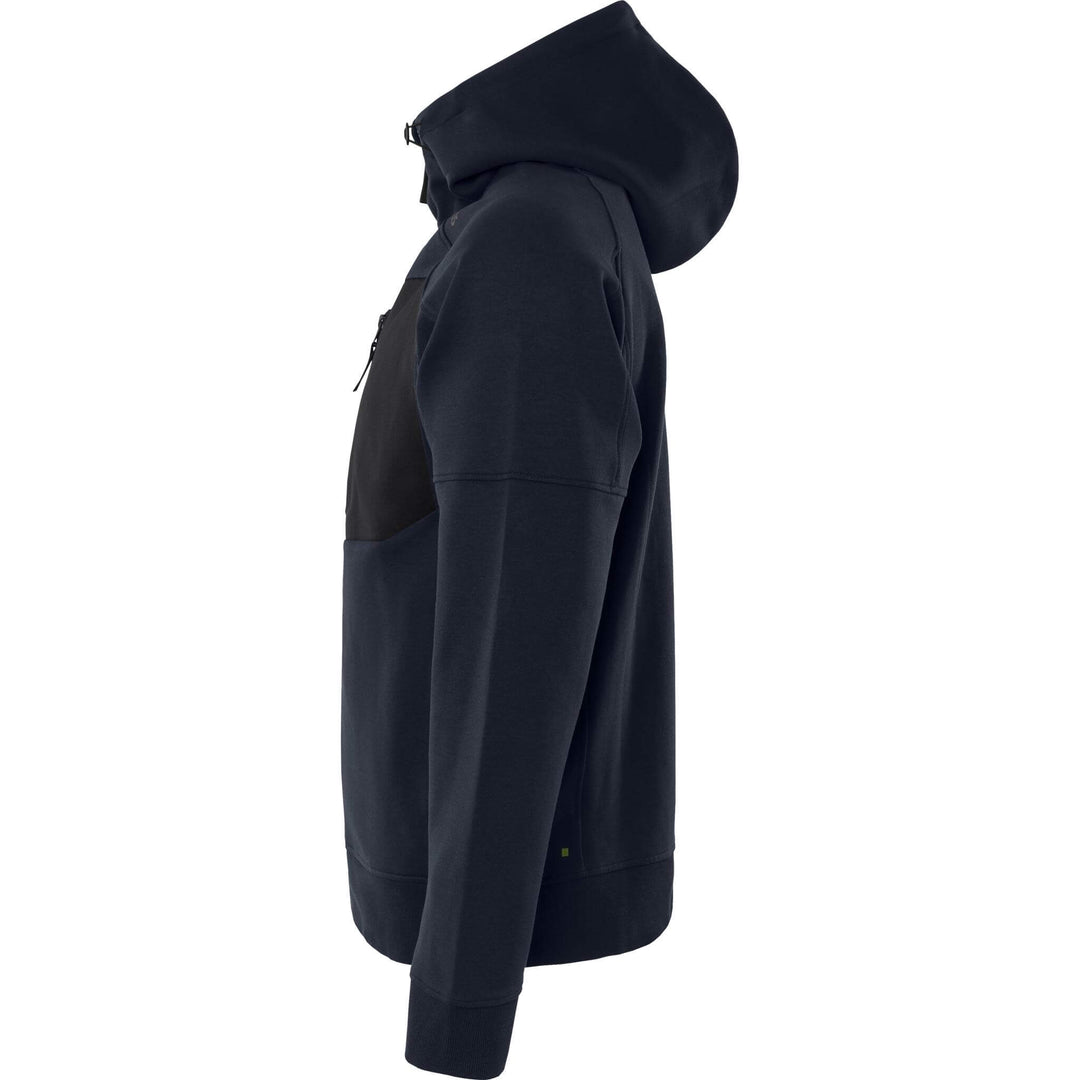 Fristads Double Face Fabric Hooded Sweatshirt Jacket - 7831 GKI Dark Navy Back2#colour_dark-navy