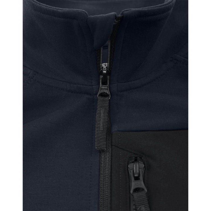 Fristads Double Face Fabric Sweatshirt Jacket - 7830 GKI Dark Navy Detail1#colour_dark-navy