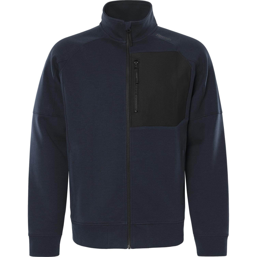 Fristads Double Face Fabric Sweatshirt Jacket - 7830 GKI Dark Navy Front1#colour_dark-navy