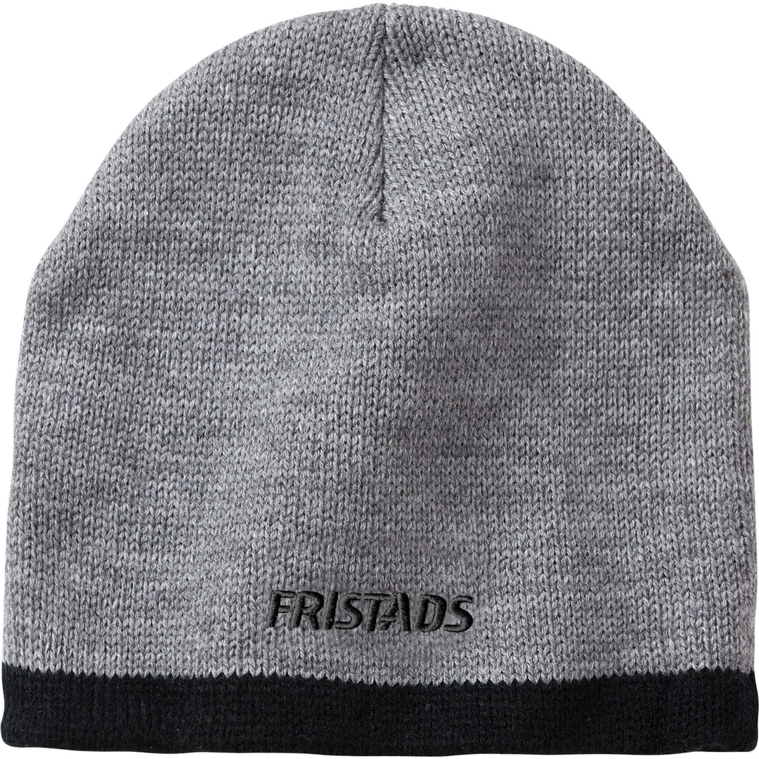 Fristads Double-Knitted Beanie - 580 AM Grey Front1#colour_grey