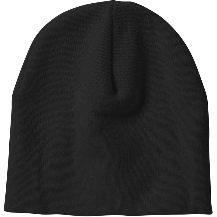Fristads Double-Knitted Beanie - 9108 AM Black Front1#colour_black