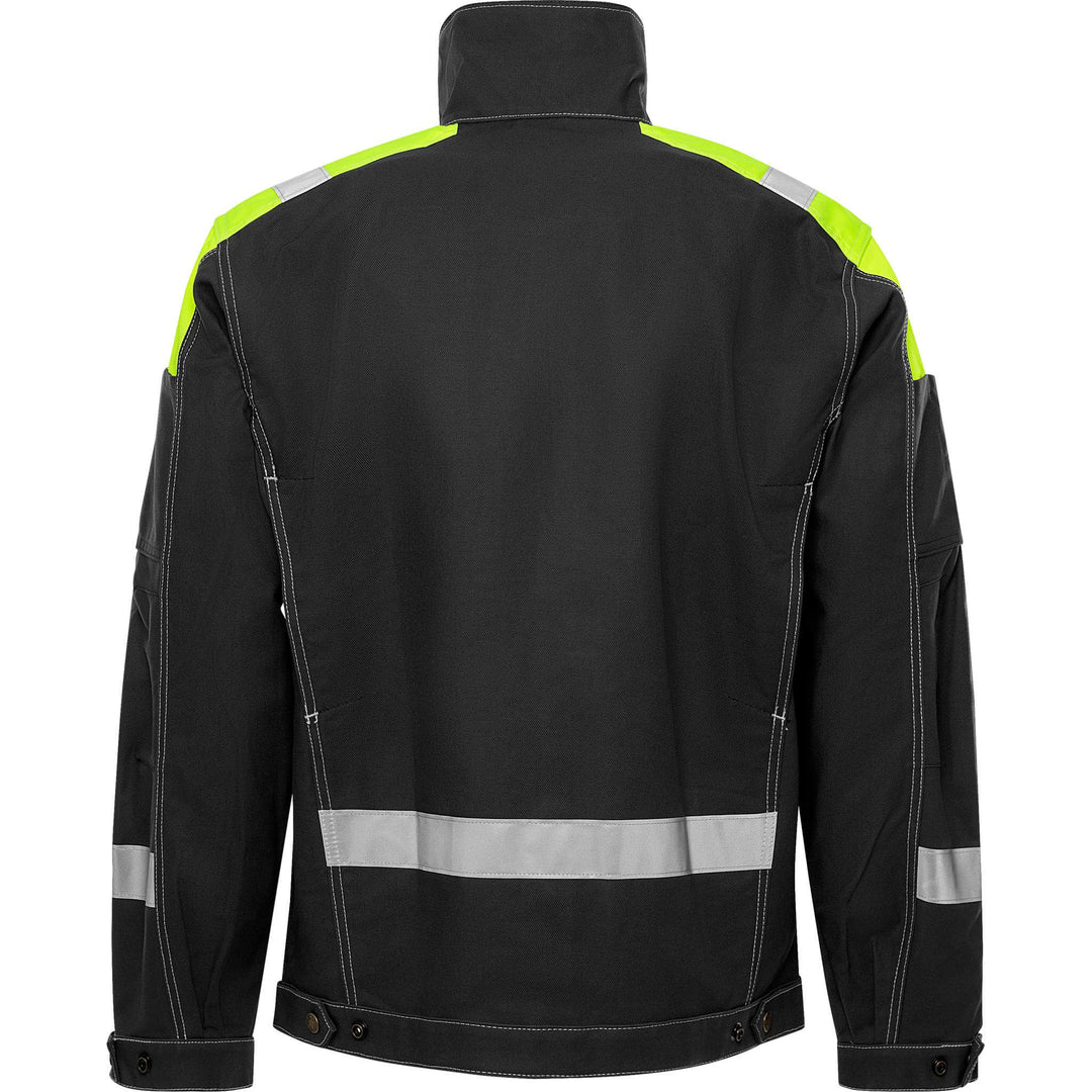 Fristads Durable Cotton Jacket - 447 FAS Black Back1#colour_black