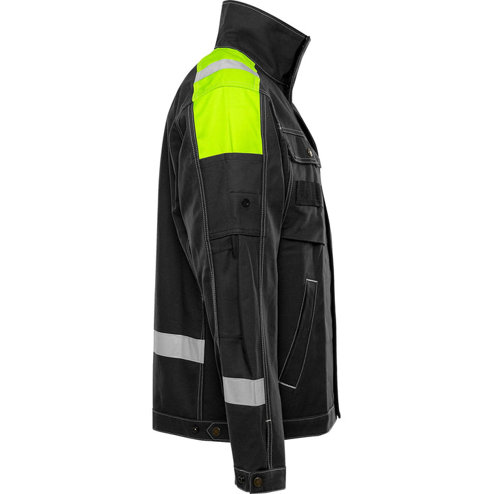 Fristads Durable Cotton Jacket - 447 FAS Black Back3#colour_black