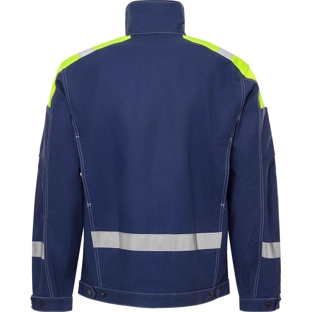Fristads Durable Cotton Jacket - 447 FAS Dark Blue Back1#colour_dark-blue