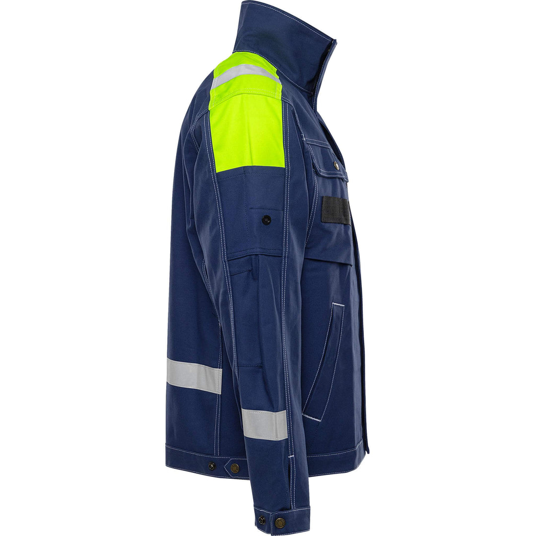 Fristads Durable Cotton Jacket - 447 FAS Dark Blue Back3#colour_dark-blue