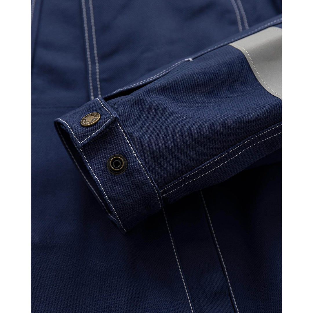 Fristads Durable Cotton Jacket - 447 FAS Dark Blue Detail2#colour_dark-blue