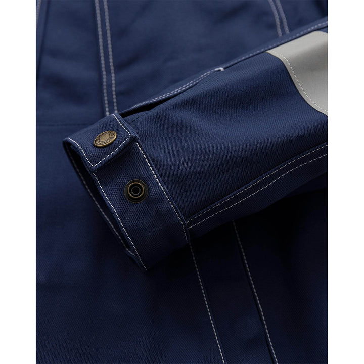 Fristads Durable Cotton Jacket - 447 FAS Dark Blue Detail2#colour_dark-blue