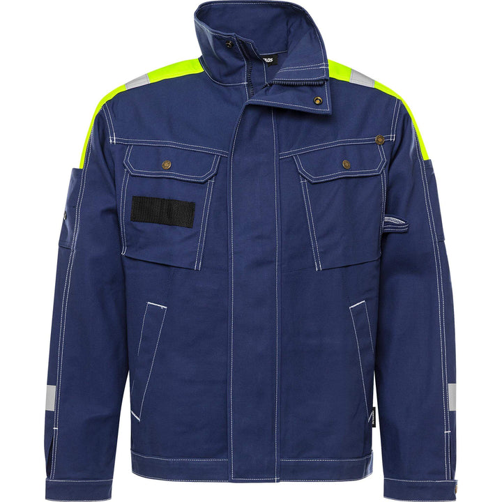 Fristads Durable Cotton Jacket - 447 FAS Dark Blue Front1#colour_dark-blue