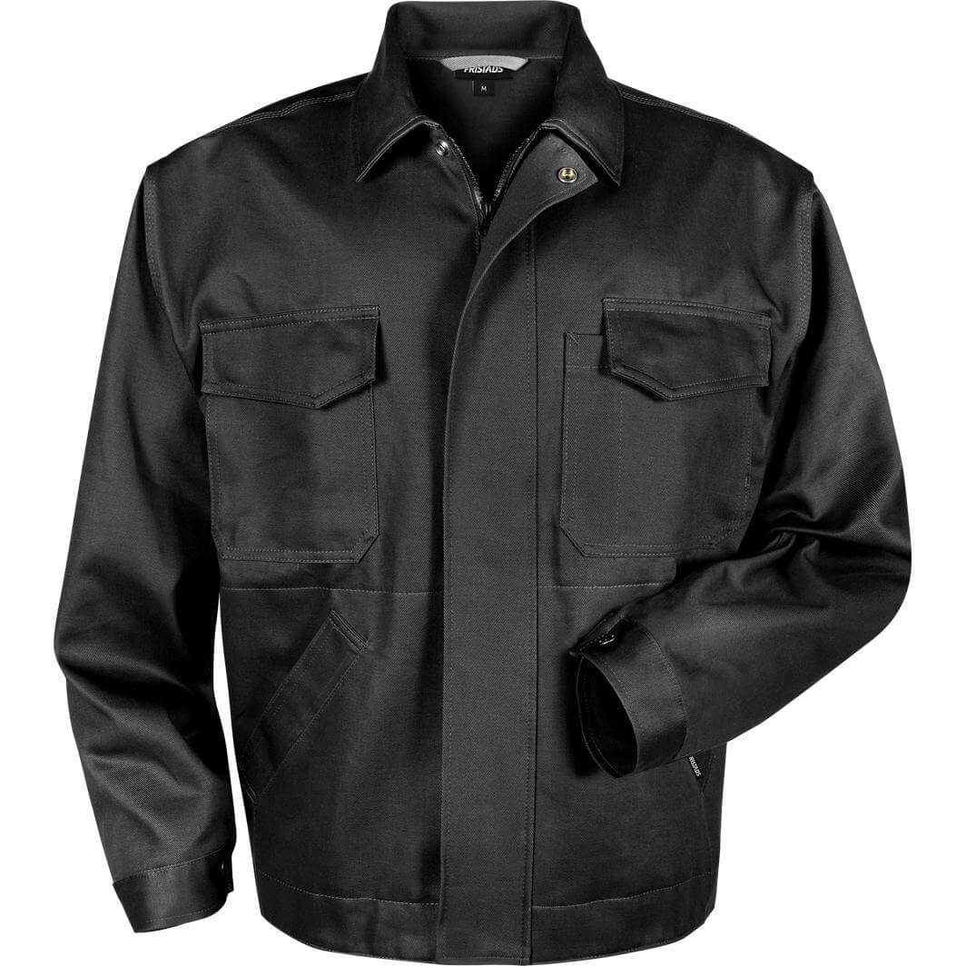 Fristads Durable Cotton Jacket - 480 KC Black Front1#colour_black
