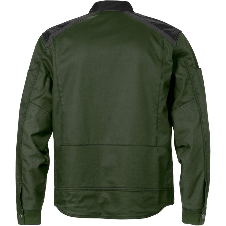 Fristads Durable Lightweight Jacket - 4555 STFP Army Green/Black Back1#colour_army-green-black