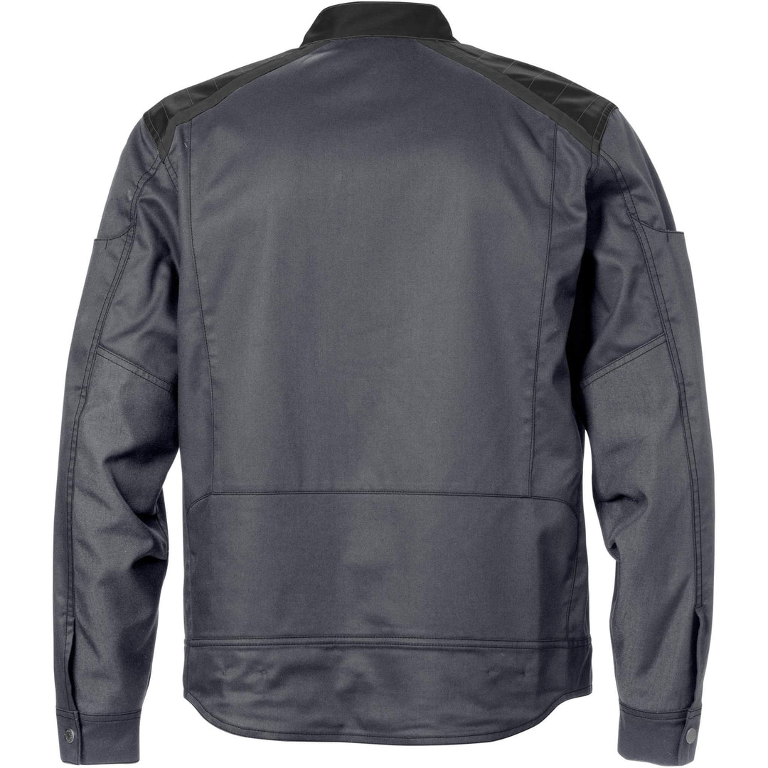 Fristads Durable Lightweight Jacket - 4555 STFP Grey/Black Back1#colour_grey-black