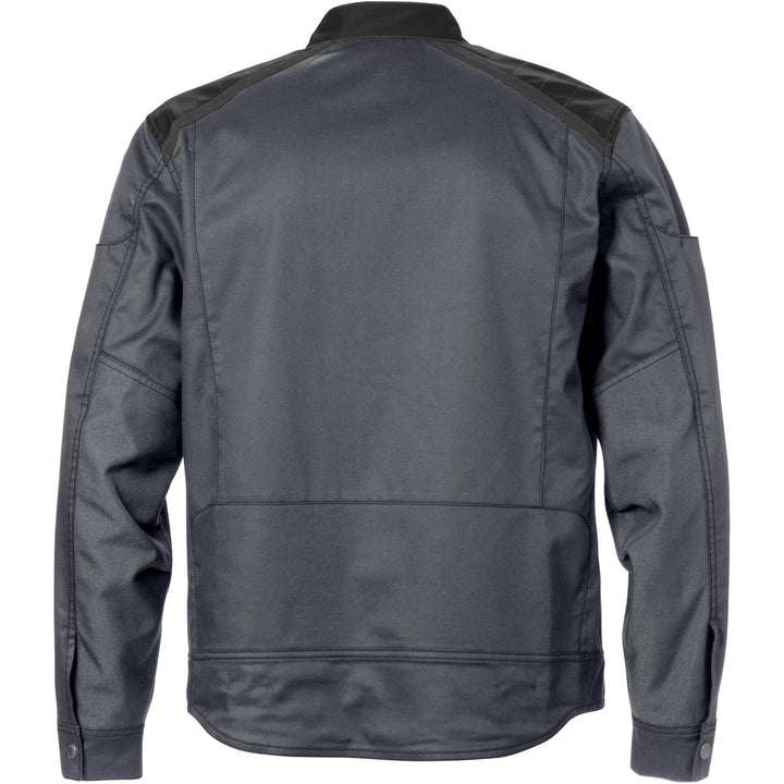 Fristads Durable Lightweight Jacket - 4555 STFP Grey/Black Back1#colour_grey-black