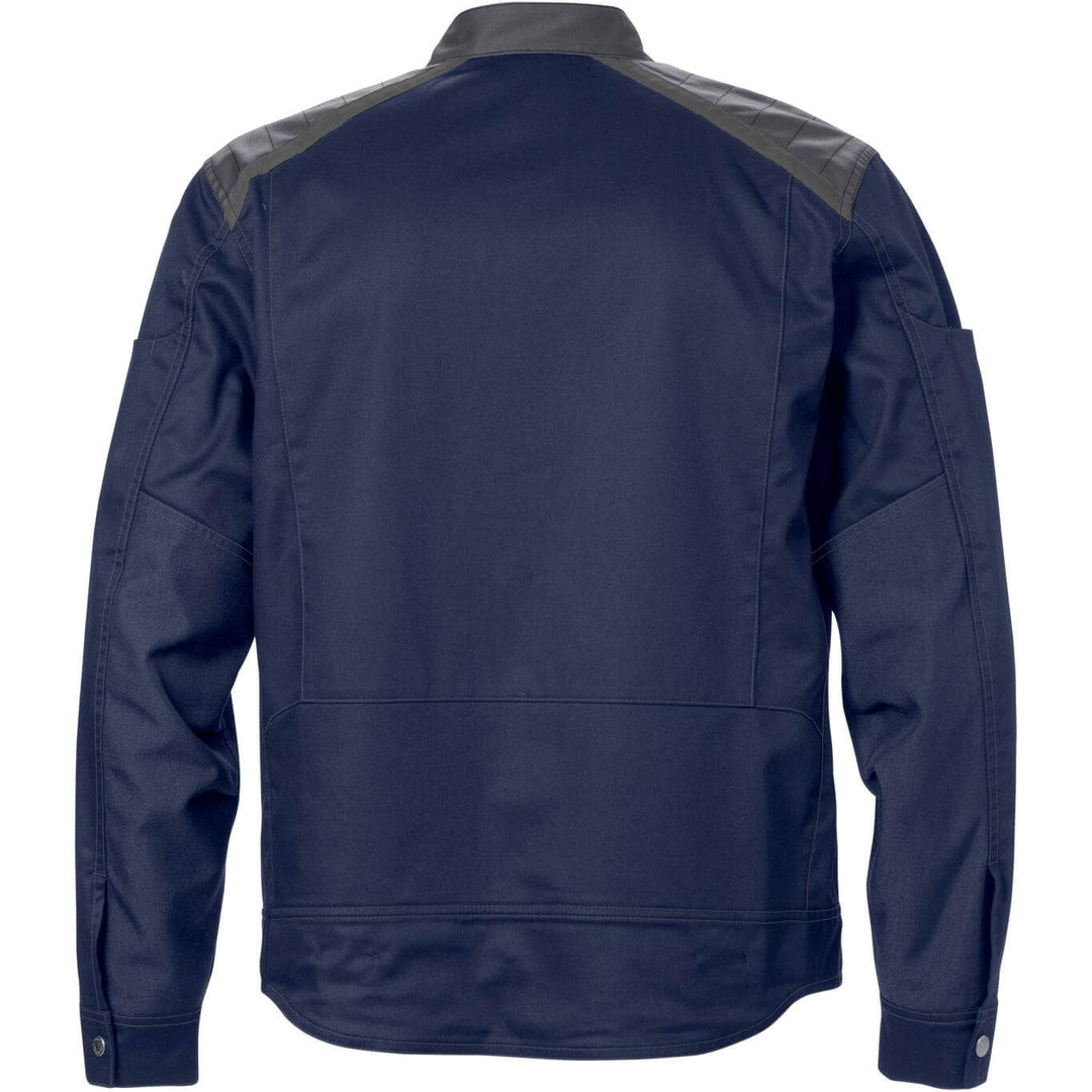 Fristads Durable Lightweight Jacket - 4555 STFP Navy/Grey Back1#colour_navy-grey