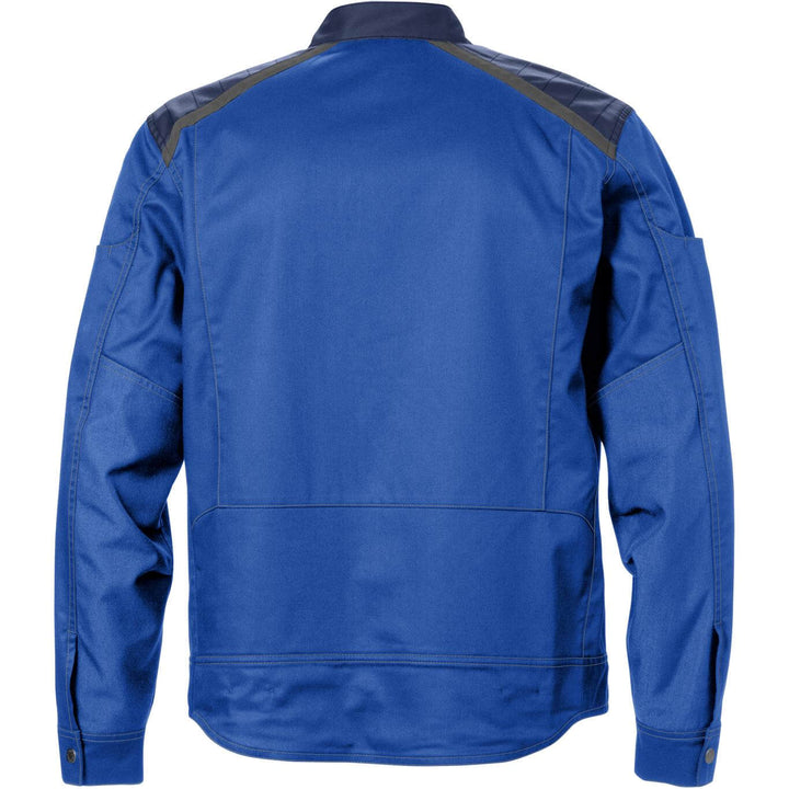 Fristads Durable Lightweight Jacket - 4555 STFP Royal Blue/Navy Back1#colour_royal-blue-navy