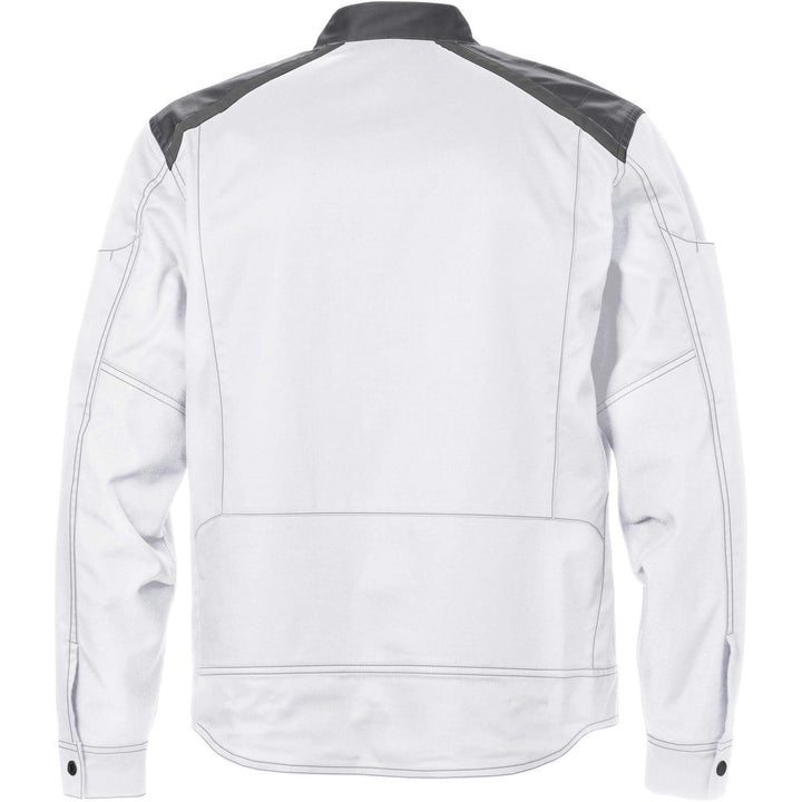 Fristads Durable Lightweight Jacket - 4555 STFP White/Grey Back1#colour_white-grey