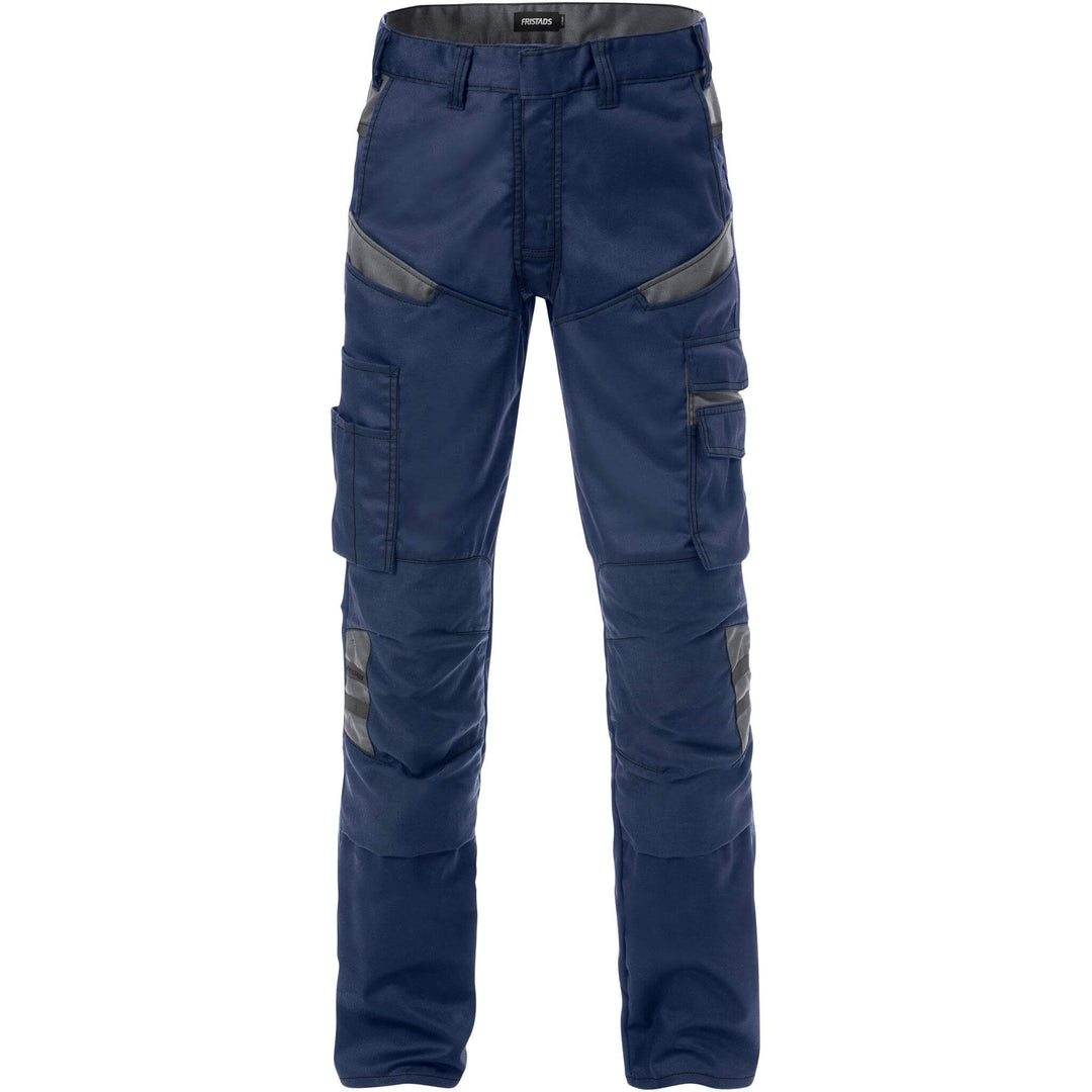Fristads Durable Lightweight Mechanical Stretch Trousers - 2555 STFP Navy/Grey Front1#colour_navy-grey