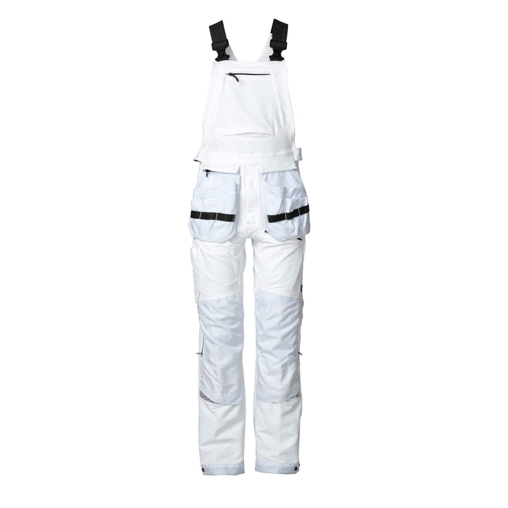 Fristads Evolve Craftsmen Stretch Bib and Brace White Front1#colour_white