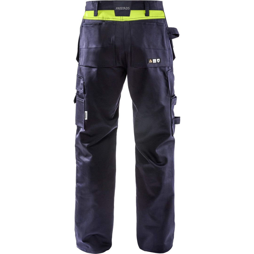 Fristads Flame Retardant Arc and Multi-Protective Craftsman Holster Pockeet Trousers - 2030 FLAM Navy Back1#colour_navy