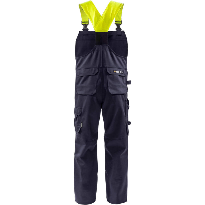 Fristads Flame Retardant Arc and Multi-Protective Welding Bib and Brace - 1029 WEL Navy/Hi-Vis Yellow Back1#colour_navy-hi-vis-yellow