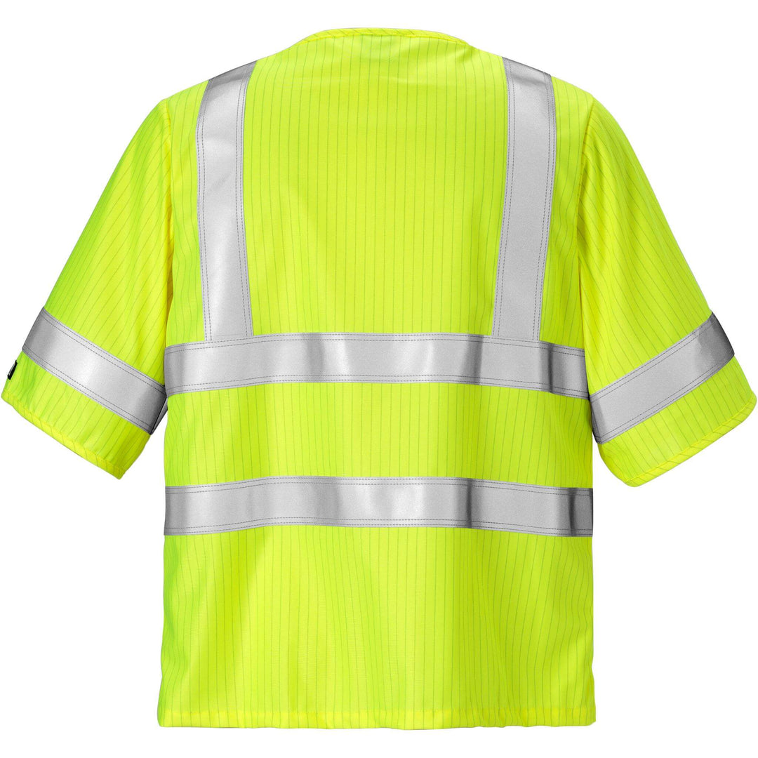 Fristads Flame Retardant Hi-Vis Waistcoat Class 3 - 5023 FHA Hi-Vis Yellow Back1#colour_hi-vis-yellow