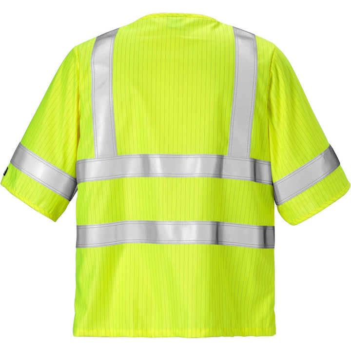 Fristads Flame Retardant Hi-Vis Waistcoat Class 3 - 5023 FHA Hi-Vis Yellow Back1#colour_hi-vis-yellow