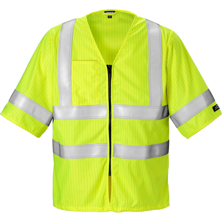 Fristads Flame Retardant Hi-Vis Waistcoat Class 3 - 5023 FHA Hi-Vis Yellow Front1#colour_hi-vis-yellow