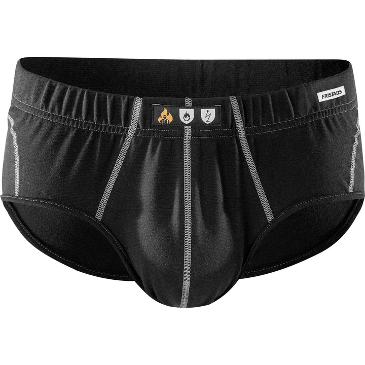 Fristads Flamestat Arc and Flame Retardant Briefs - 7466 MOF Black Front1#colour_black