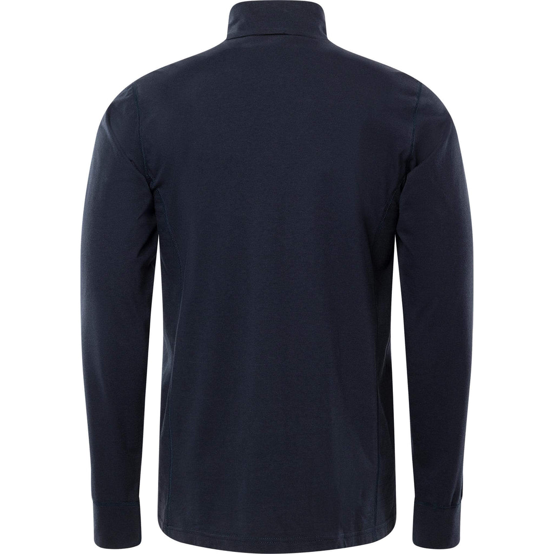 Fristads Flamestat Arc and Multi-Protective Flame Retardant Base Layer Half-Zip Top - 7029 MOFN Dark Navy Back1#colour_dark-navy