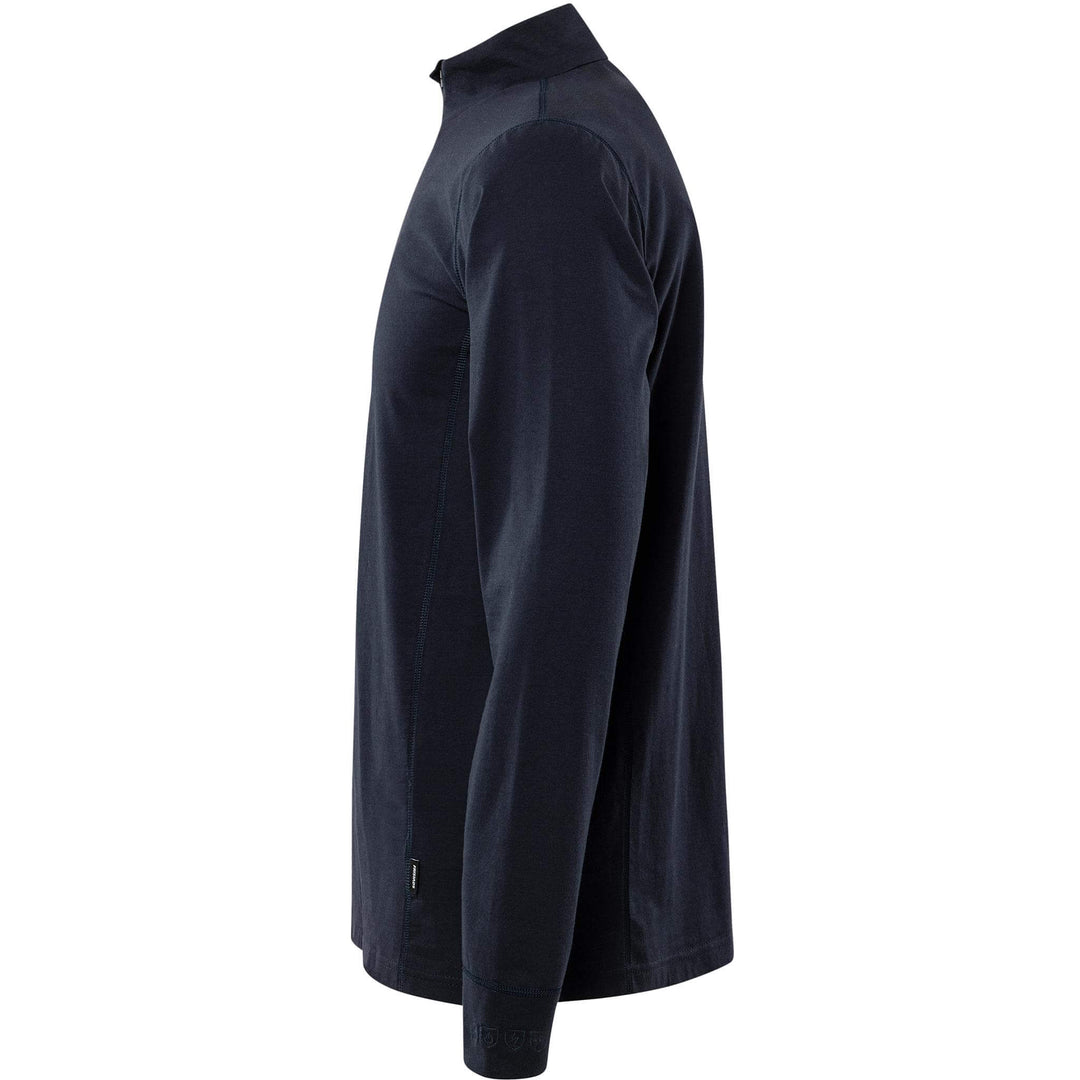 Fristads Flamestat Arc and Multi-Protective Flame Retardant Base Layer Half-Zip Top - 7029 MOFN Dark Navy Back2#colour_dark-navy