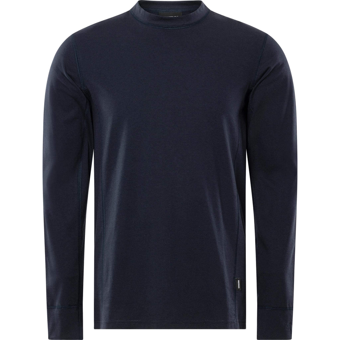 Fristads Flamestat Arc and Multi-Protective Flame Retardant Base Layer Top - 7026 MOFN Dark Navy Front1#colour_dark-navy