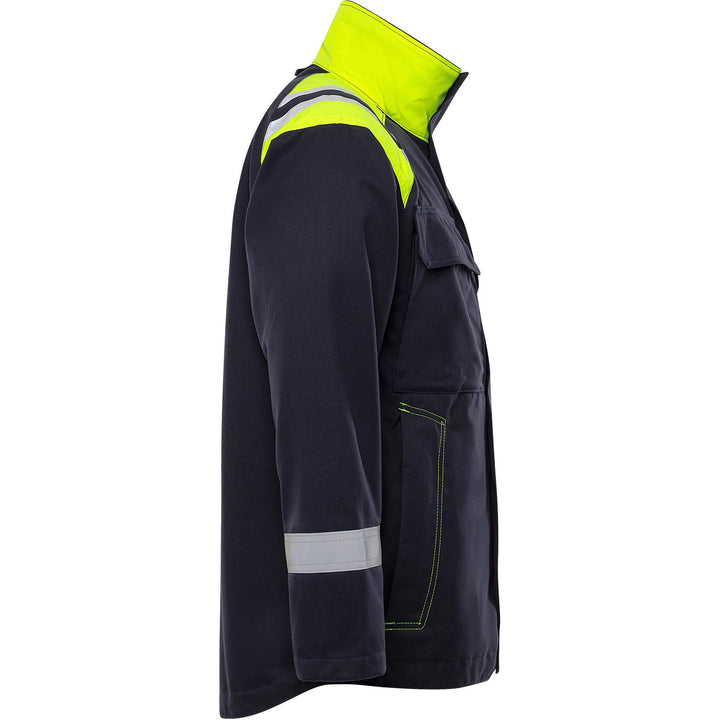 Fristads Flamestat Arc and Multi-Protective Flame Retardant Jacket - 4174 ATHS Navy Back3#colour_navy